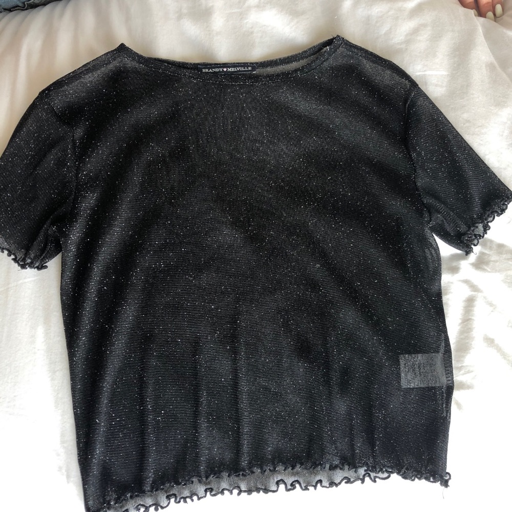 brandy melville sparkly top one size